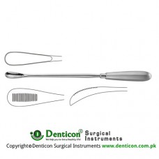 Cuzzi Placenta Scoop Blunt - Back Side Serrated Stainless Steel, 30 cm - 11 3/4" Cup Size 17 mm